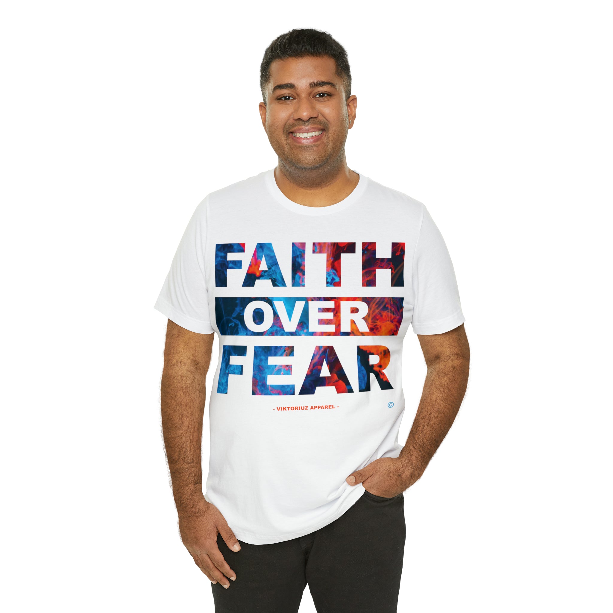 Men's Faith Over Fear Abstract Short Sleeve Tee