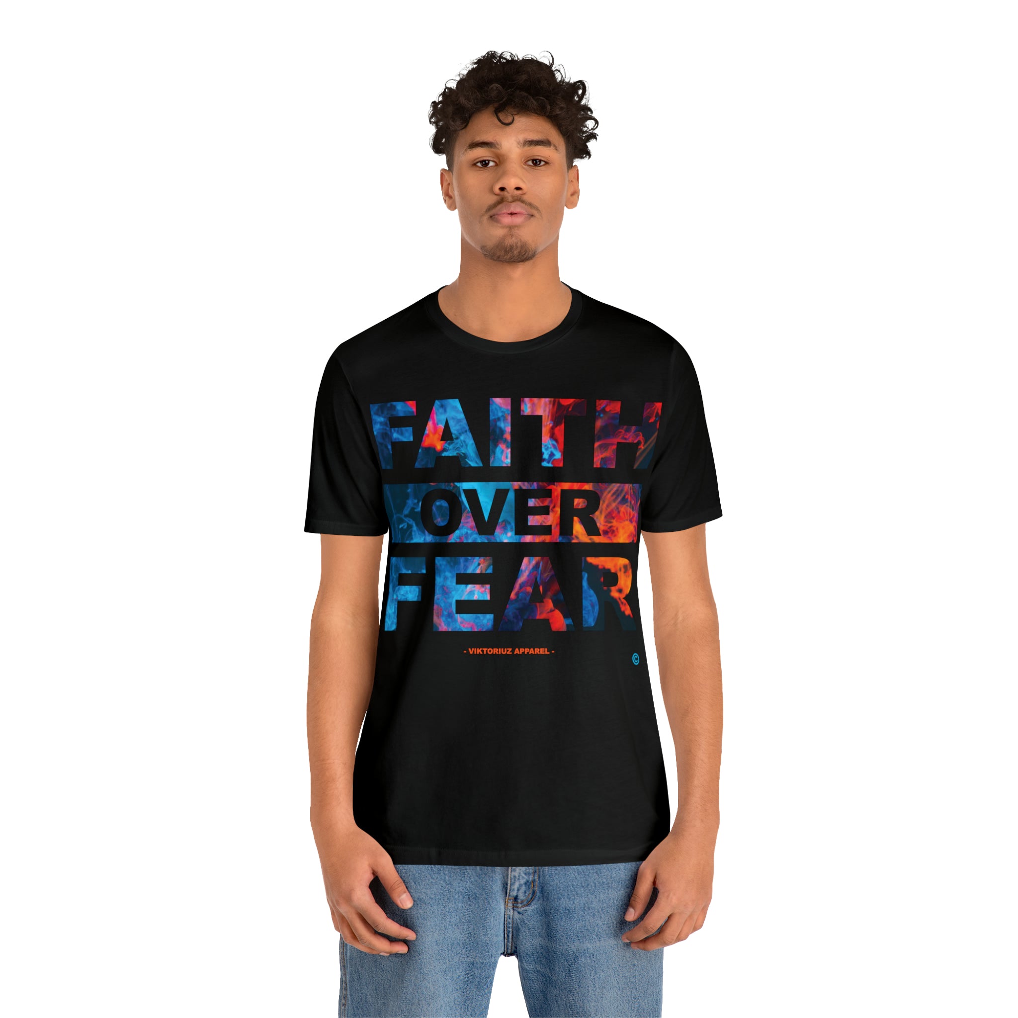 Men's Faith Over Fear Abstract Short Sleeve Tee
