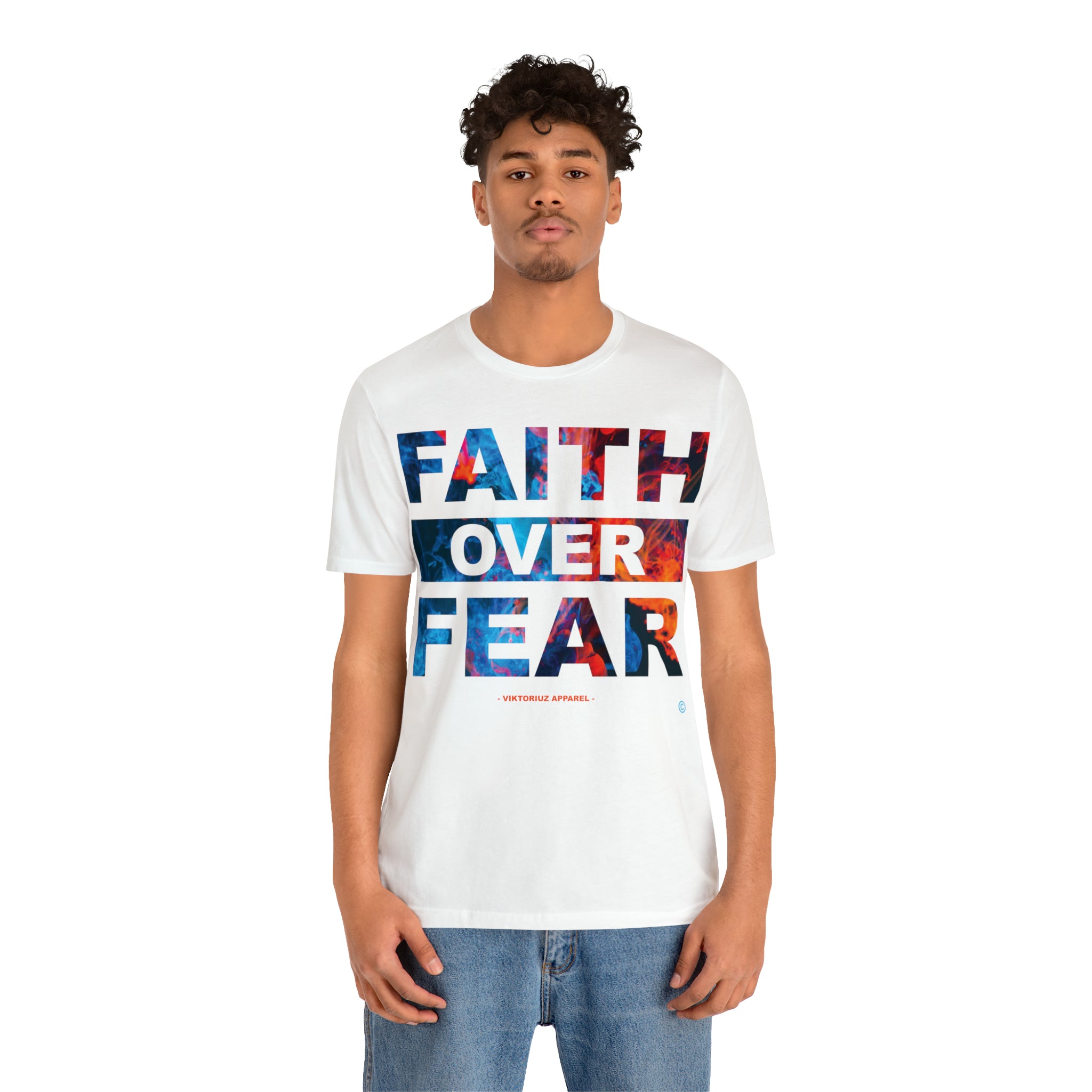 Men's Faith Over Fear Abstract Short Sleeve Tee